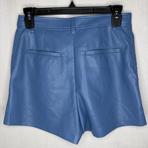 Babaton By Aritzia Vegan Leather Blue Shorts - Picture 7 of 8